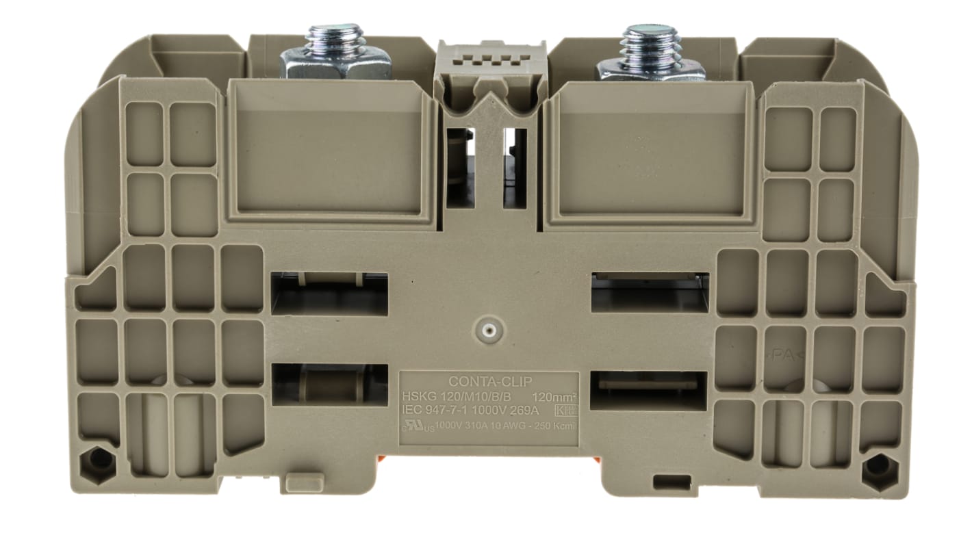 RS PRO Beige Stud Terminal, Double-Level, Bolt Termination