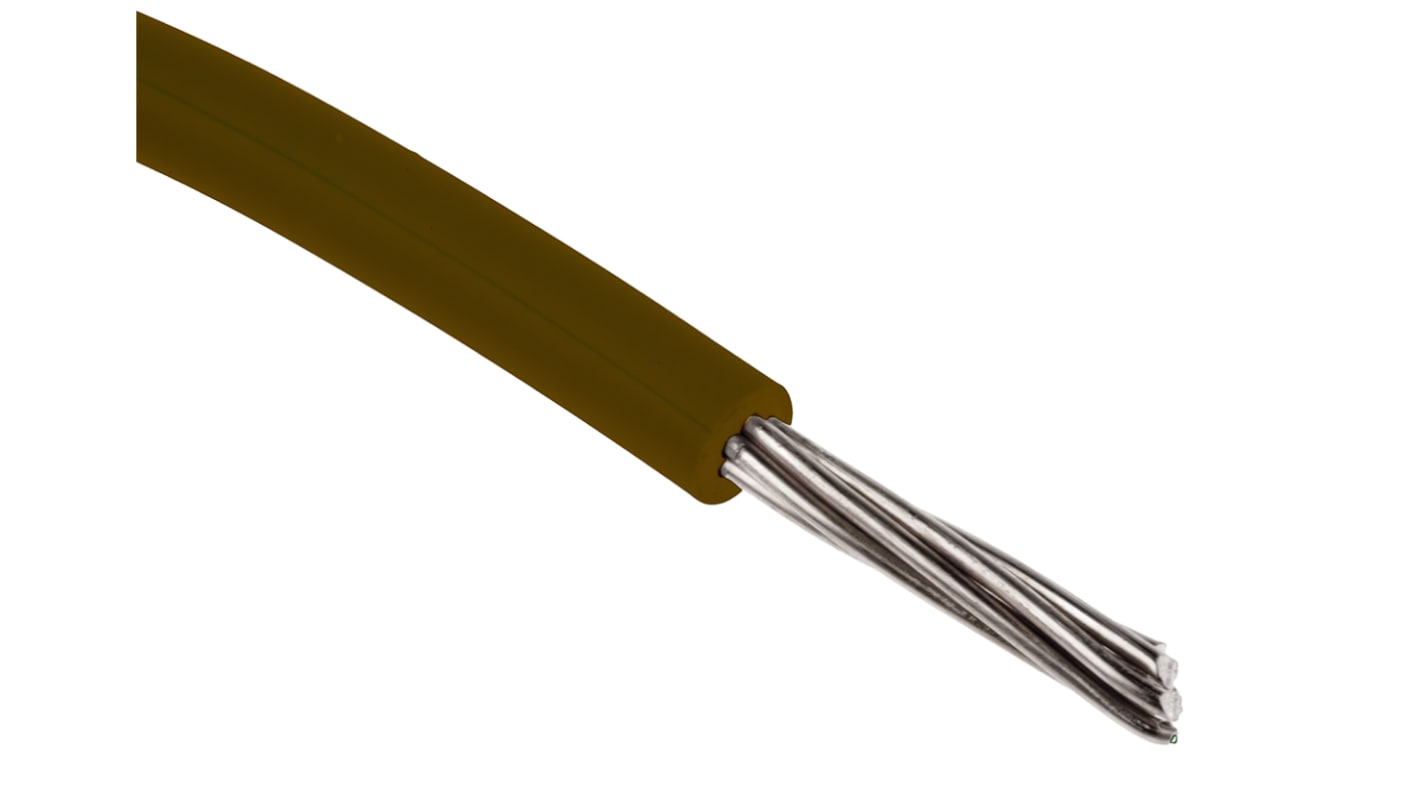RS PRO 棕色电线, 0.33mm², 100m长, 22AWG, 300 V, 最高+125°C, XLPE绝缘