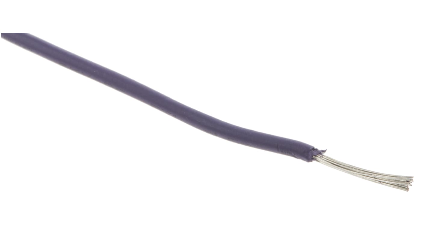 RS PRO Purple 0.33mm² Hook Up Wire, 22 AWG, 17/0.16 mm, 100m, XLPE Insulation