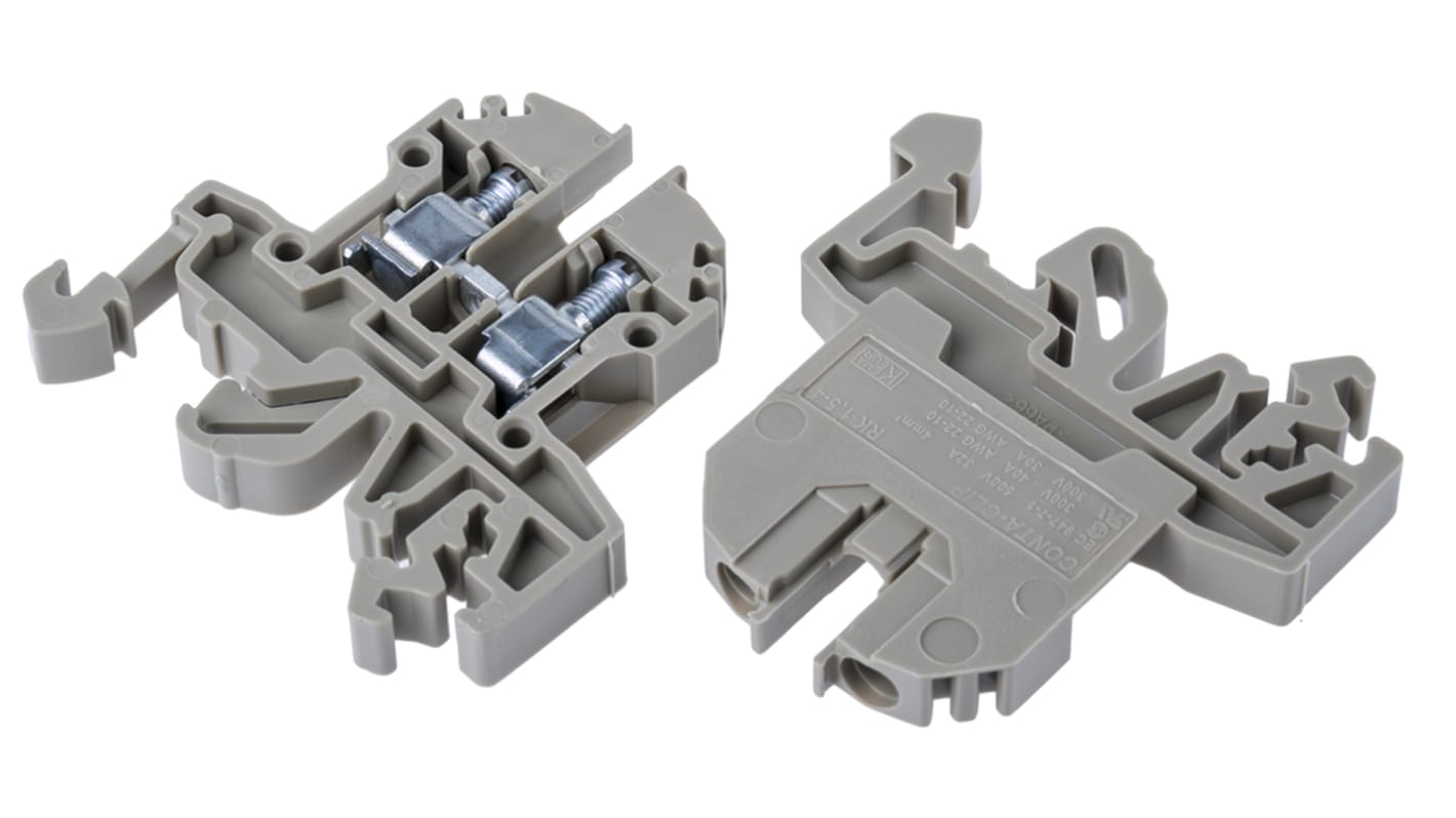 Morsettiera passante RS PRO, Beige, livello Singolo, 30 (UL) A, 32 (IEC) A, 40 (CSA) A