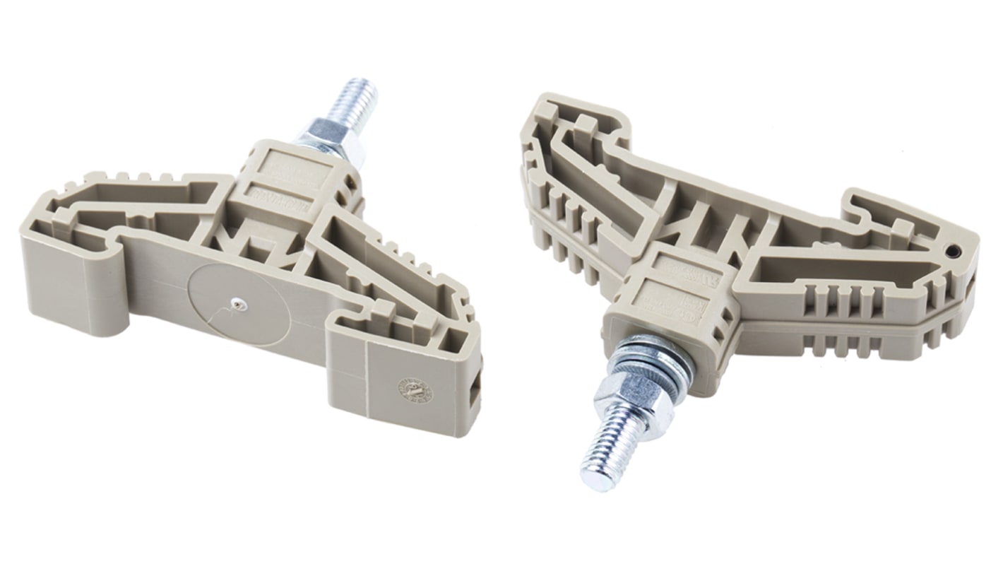 RS PRO Beige Stud Terminal, Single-Level, Bolt Termination