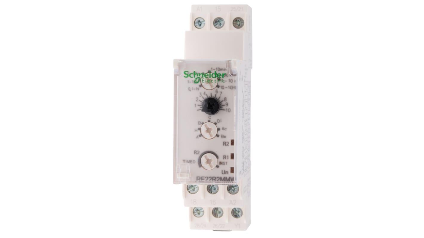 Schneider Electric Harmony Time Series DIN Rail Mount Timer Relay, 12 → 240V ac/dc, 4-Contact, 0.1 s →