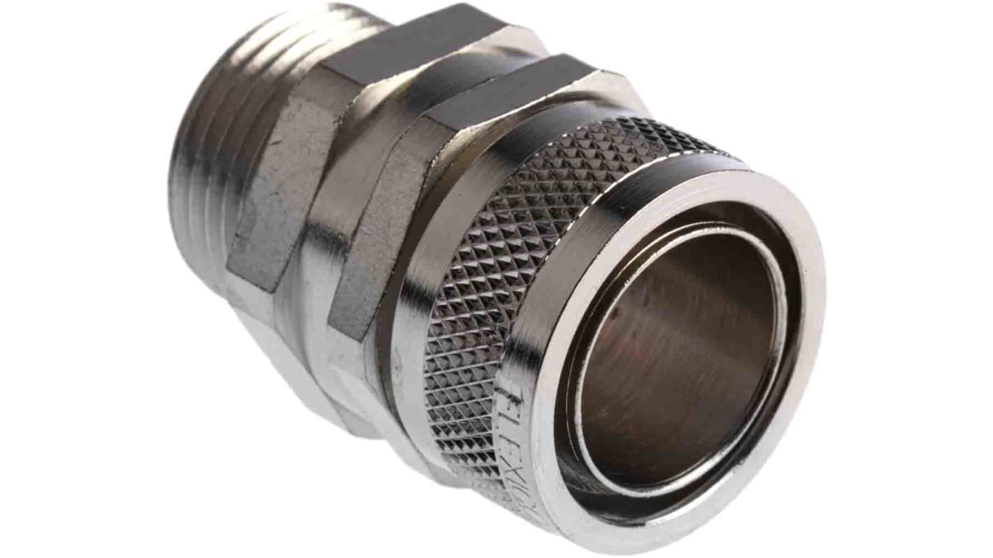 Raccordo per cavi Flexicon FSU20-M20-S FSU in Ottone zincato Nickelato, filetto M20, 20mm, protezione IP54