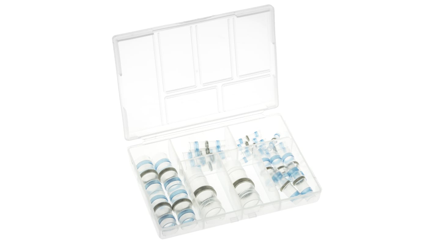 RS PRO Transparent Low-Density Polyethylene Solder Sleeve Kit 1.4 → 13mm Cable Diameter