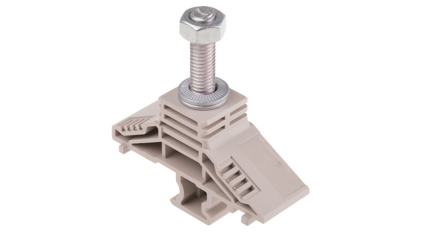Weidmuller 单层直通式接线端子, 150A, 1 kV, 50mm²CSA, 螺钉端接, 深米色, WF 8/32系列