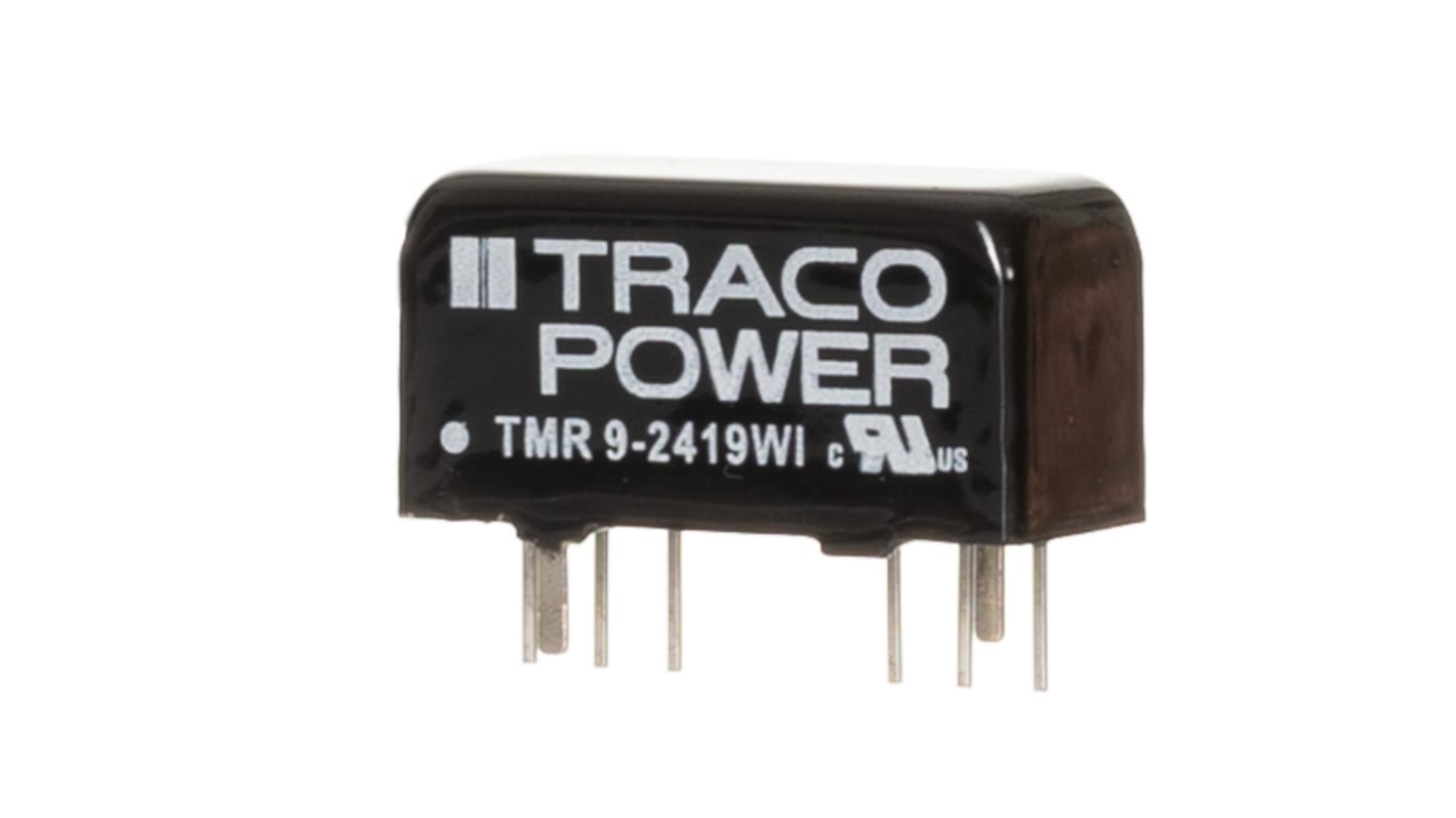 TRACOPOWER DC-DC átalakító, KI: 9V dc, 1A / 9W, BE: 9 → 36 V DC