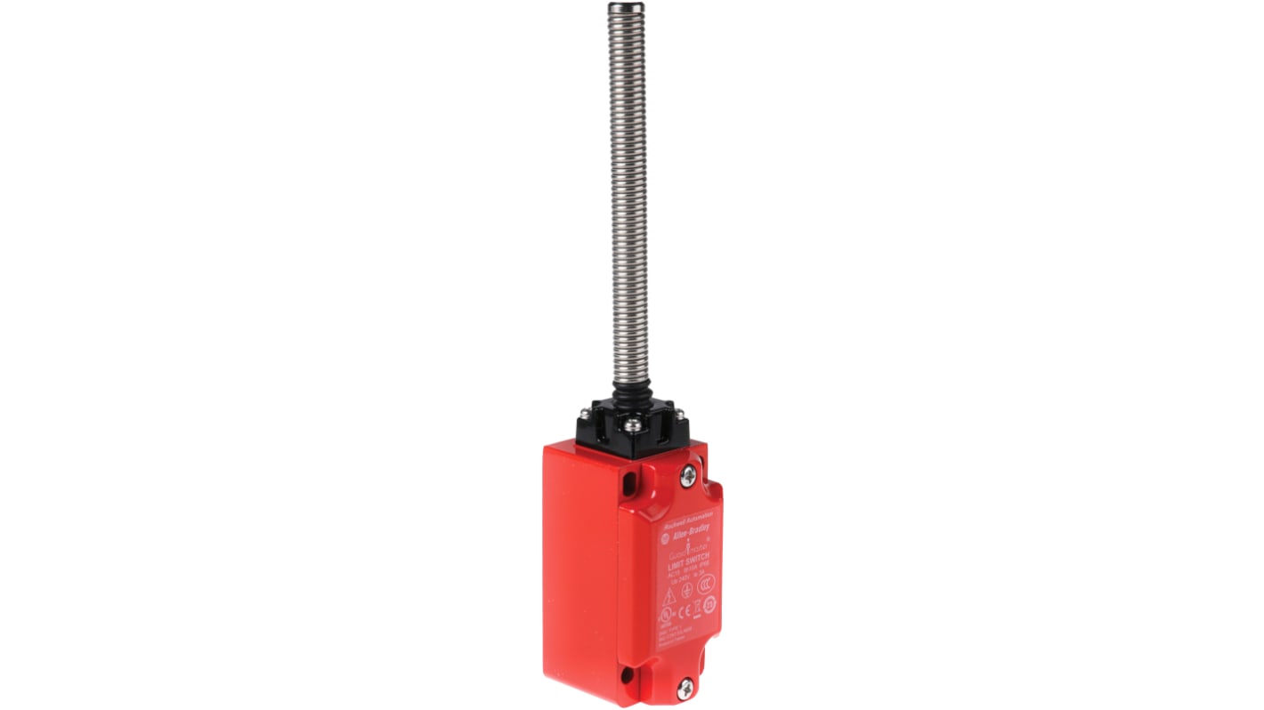 Allen Bradley Guardmaster 440P Series Spring Lever Limit Switch, NO/NC, IP66, SPST, Metal Housing