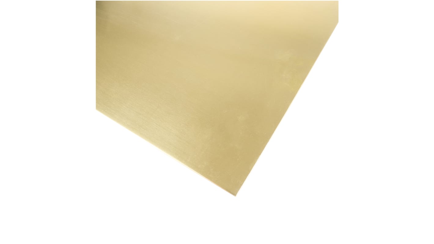 RS PRO Brass Metal Sheet 600mm x 300mm, 1.2mm Thick