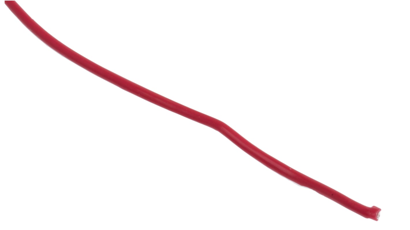 RS PRO Red 0.33mm² Hook Up Wire, 22 AWG, 7/0.25 mm, 100m, PVC Insulation