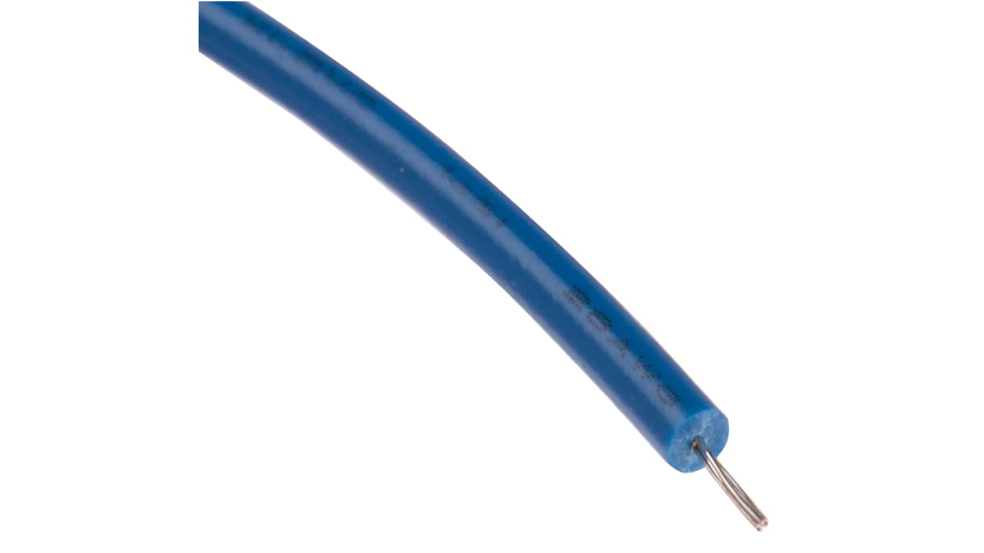 RS PRO Blue 0.08 mm² Hook Up Wire, 28 AWG, 7/0.12 mm, 100m, XLPVC Insulation