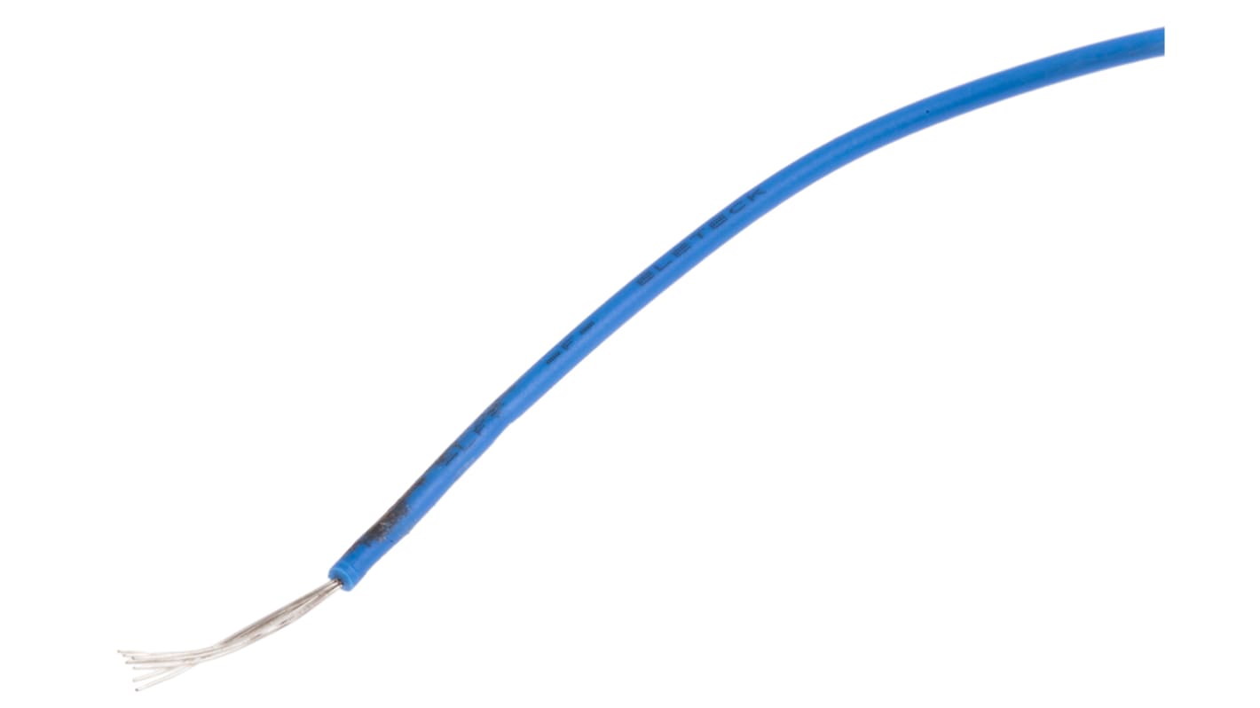 RS PRO 蓝色电线, 0.08mm², 100m长, 28AWG, 300 V, 最高+80°C, PVC绝缘