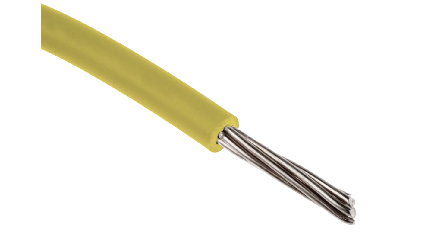 Cavo di collegamento apparecchiature RS PRO, 0,13 mm², 26 AWG, 300 V, 100m, Giallo, UL1007