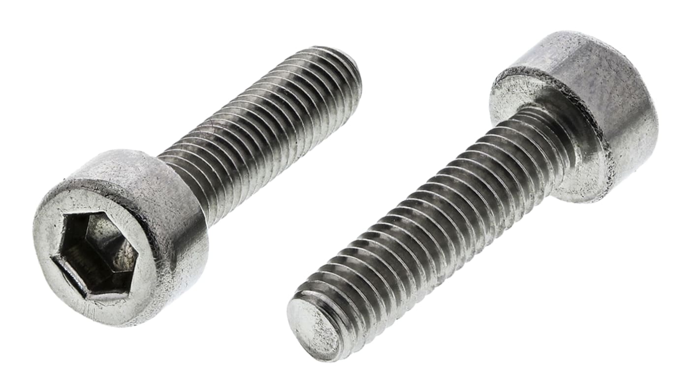 RS PRO M3内六角螺丝, 公制, 12mm长, A2 304不锈钢制, DIN 912标准
