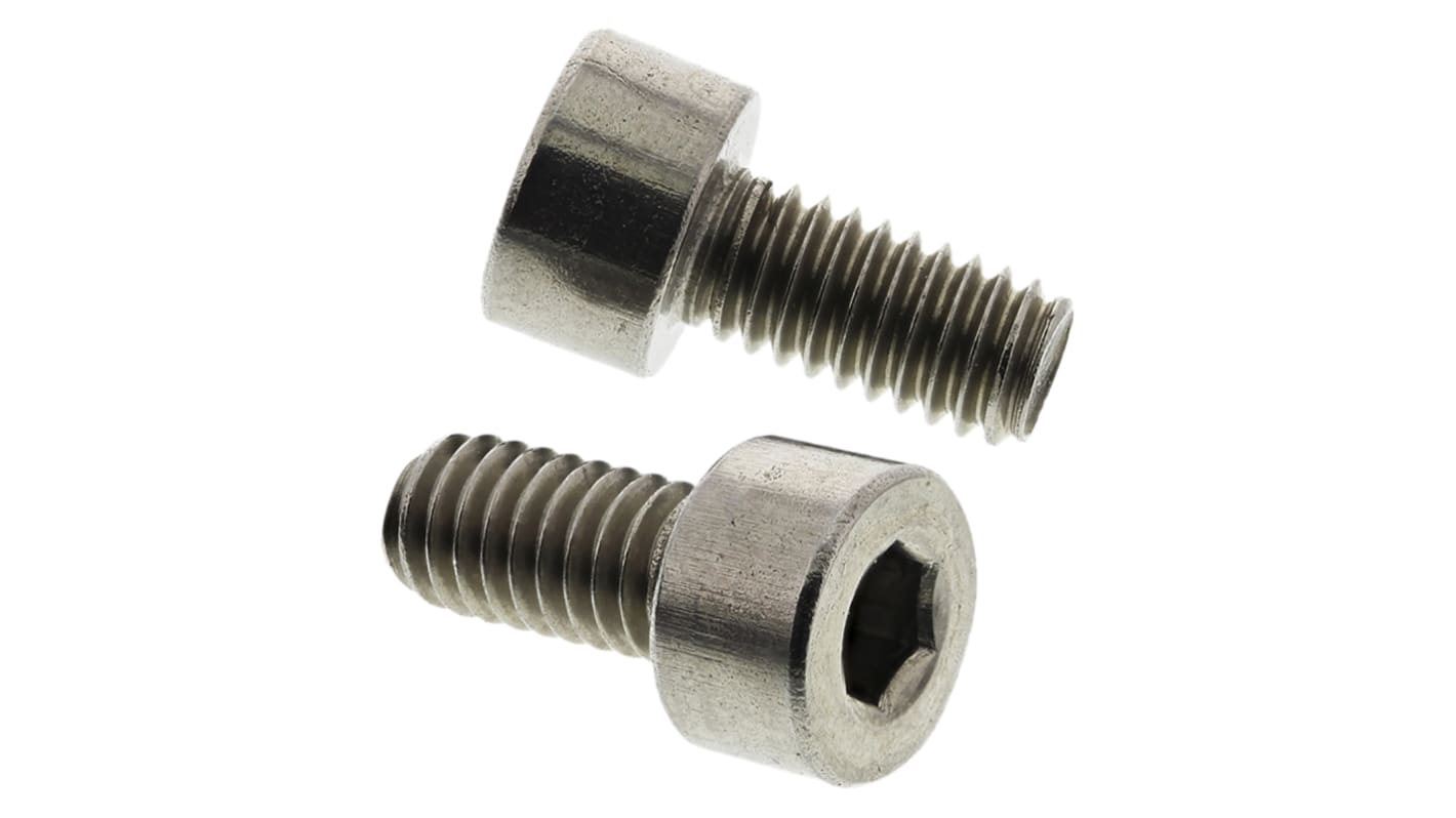 Vite a brugola con testa esagonale incassata RS PRO, M4, L. 8mm, in Acciaio inox