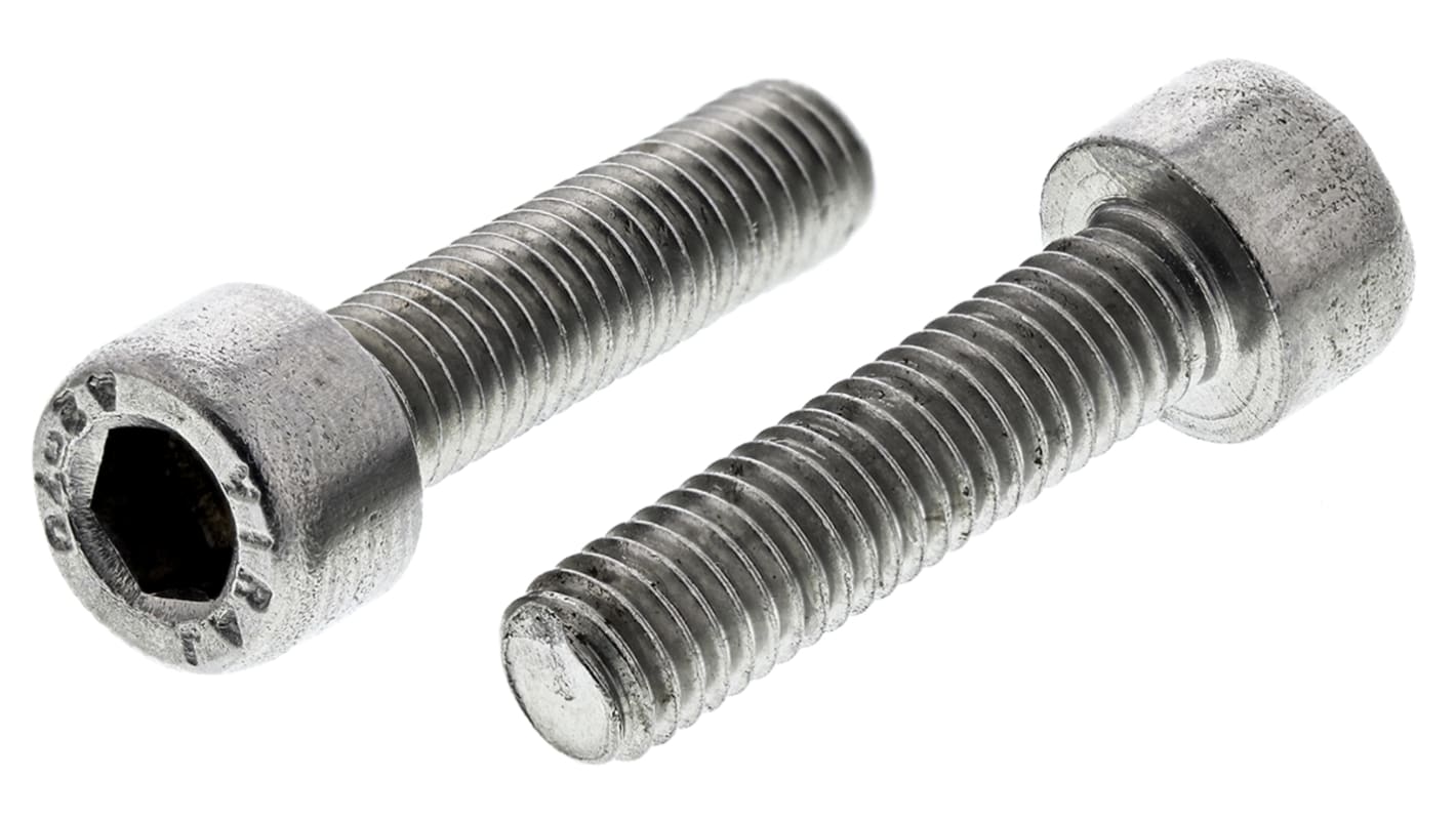 Śruba imbusowa M5 długość 20mm Nakrętka, gniazdo sześciokątne Stal nierdzewna RS PRO