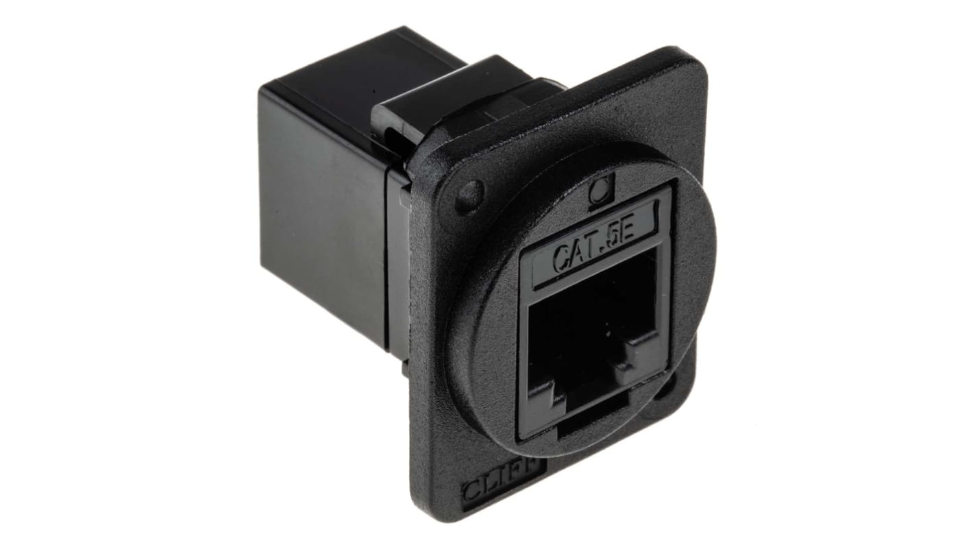 RS PRO Single-Port RJ45 Feedthrough Connector, Cat5e, UTP