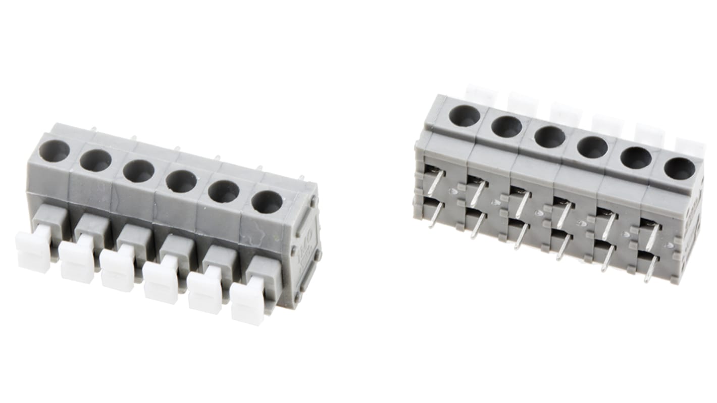 RS PRO PCB Terminal Block, 6-Contact, 5mm Pitch, Through Hole Mount, 1-Row, Screw Termination