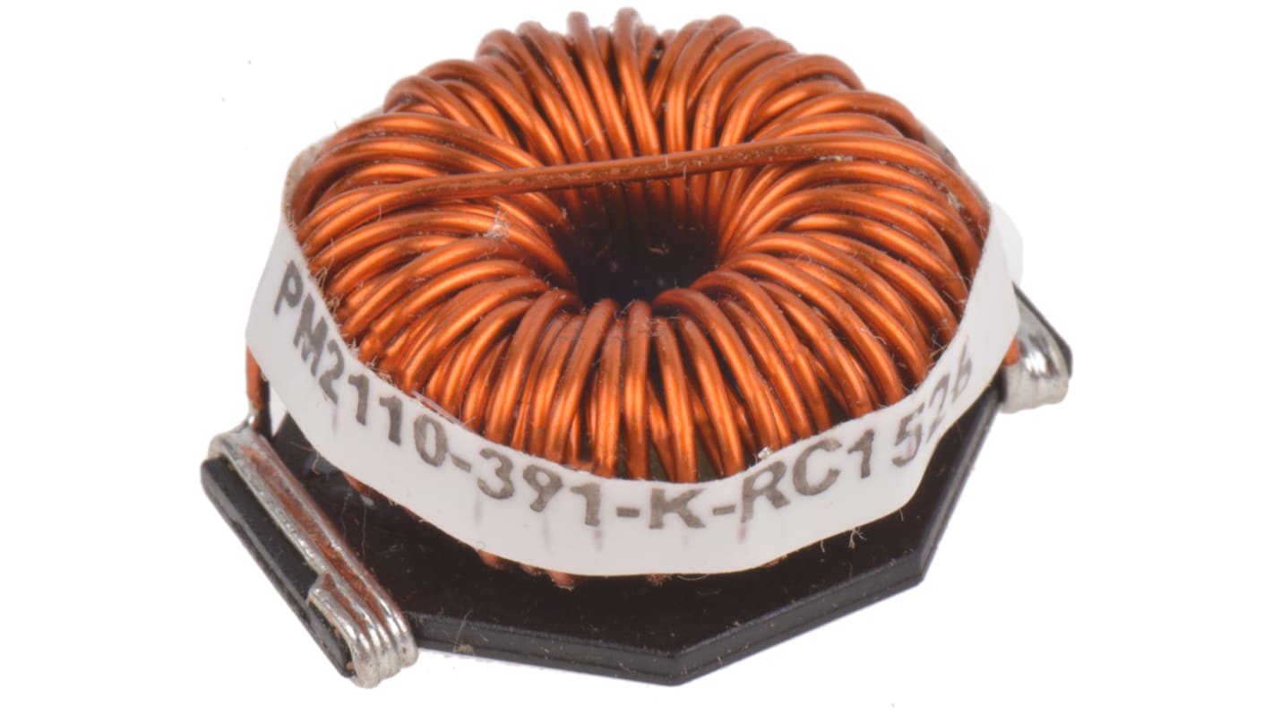 Bourns, PM2110, 2110 Unshielded Wire-wound SMD Inductor with a Iron Core, 390 μH ±10% Wire-Wound 3.1A Idc