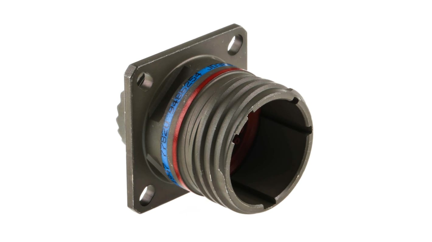 Amphenol Limited, D38999 37 Way Wall Mount MIL Spec Circular Connector ReceptacleGreen, Pin Contacts,Shell Size 15,