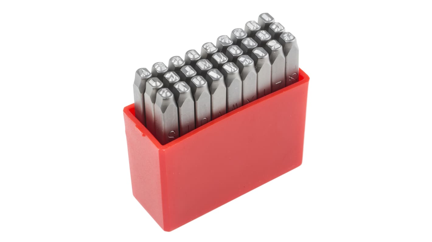 RS PRO 2.5mm x 27 Piece Engraving Letter Punch Set, (Letters: A → Z)