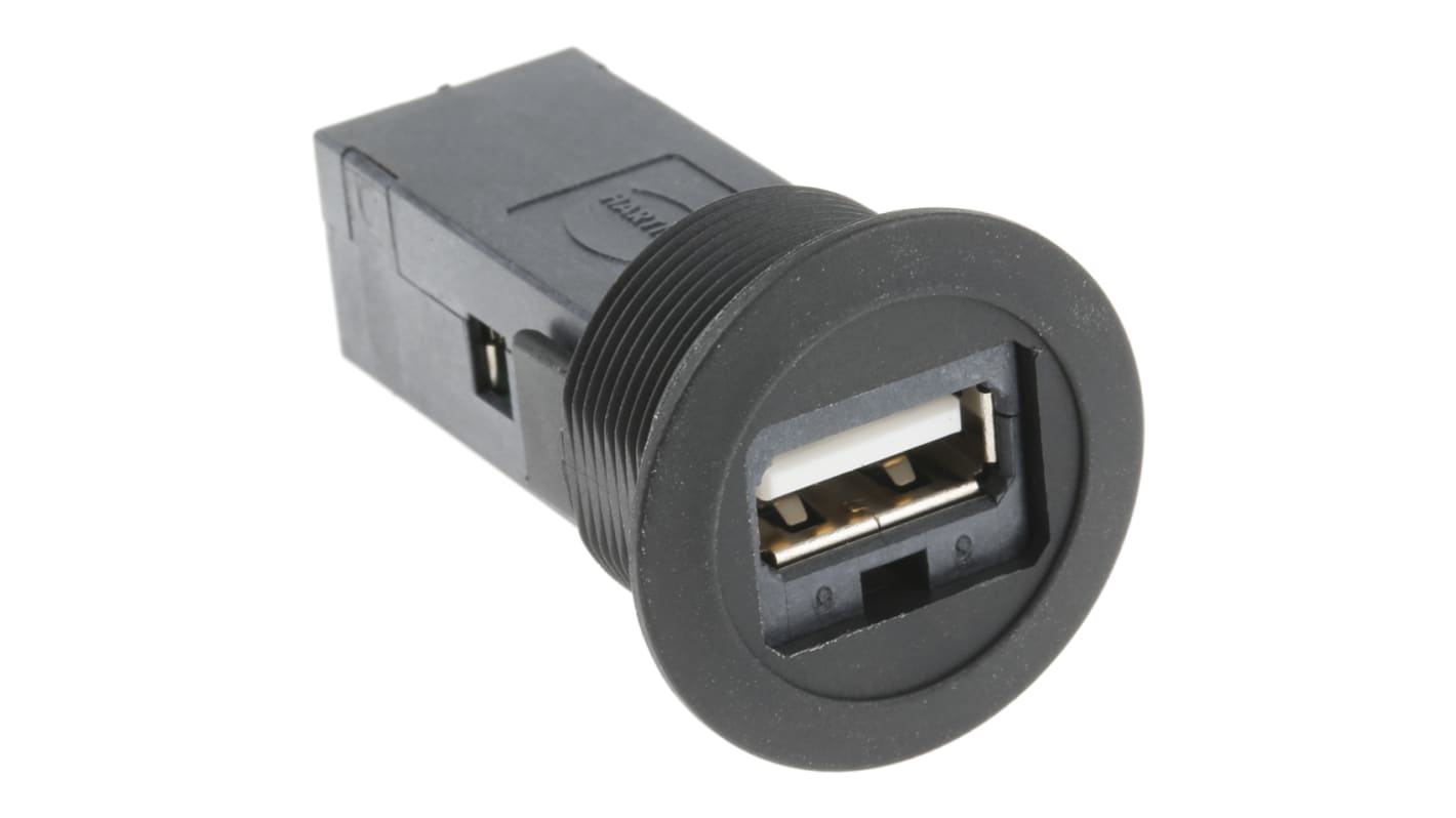 ハーティング Type-A to A, USB2.0 USBコネクタ, メス, パネルマウント