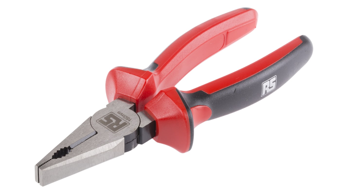 RS PRO Combination Pliers, 160 mm Overall, Straight Tip