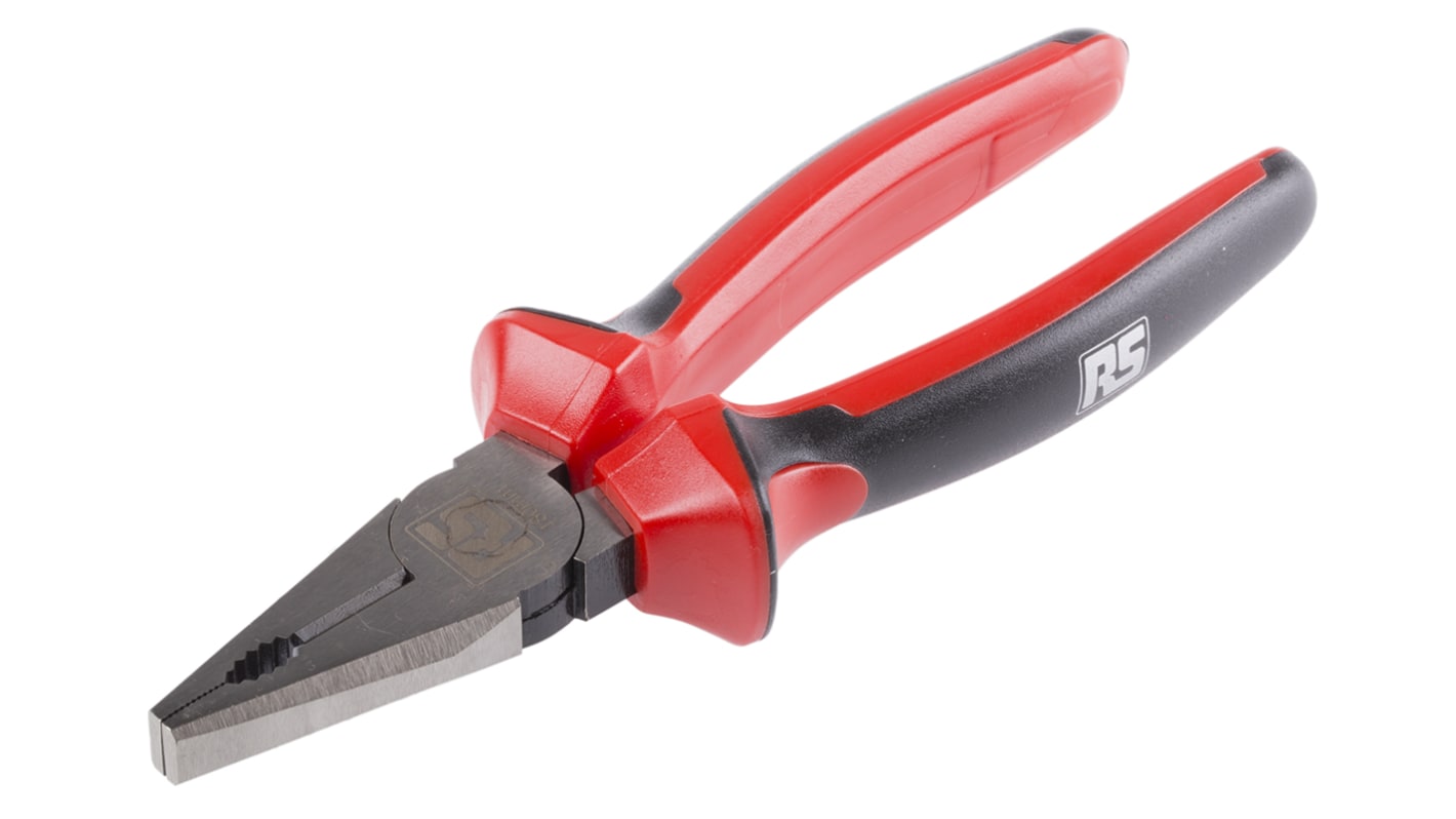 RS PRO Combination Pliers, 180 mm Overall, Straight Tip