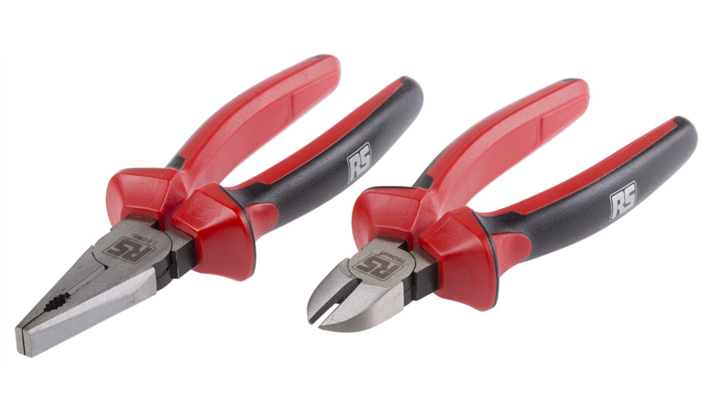 RS PRO 2-Piece Plier Set, 200 mm Overall