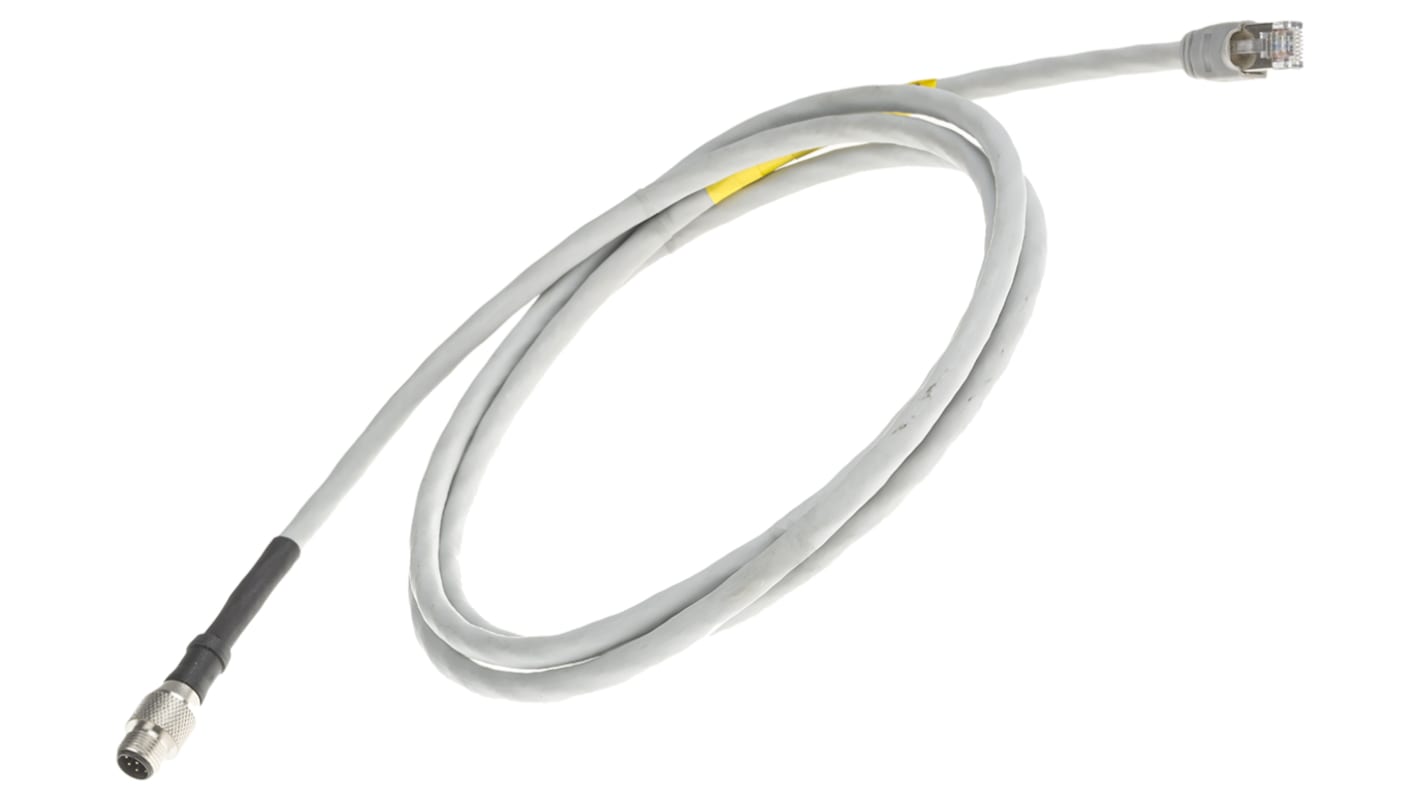 RS PRO Cat6 M12 to RJ45, Terminated