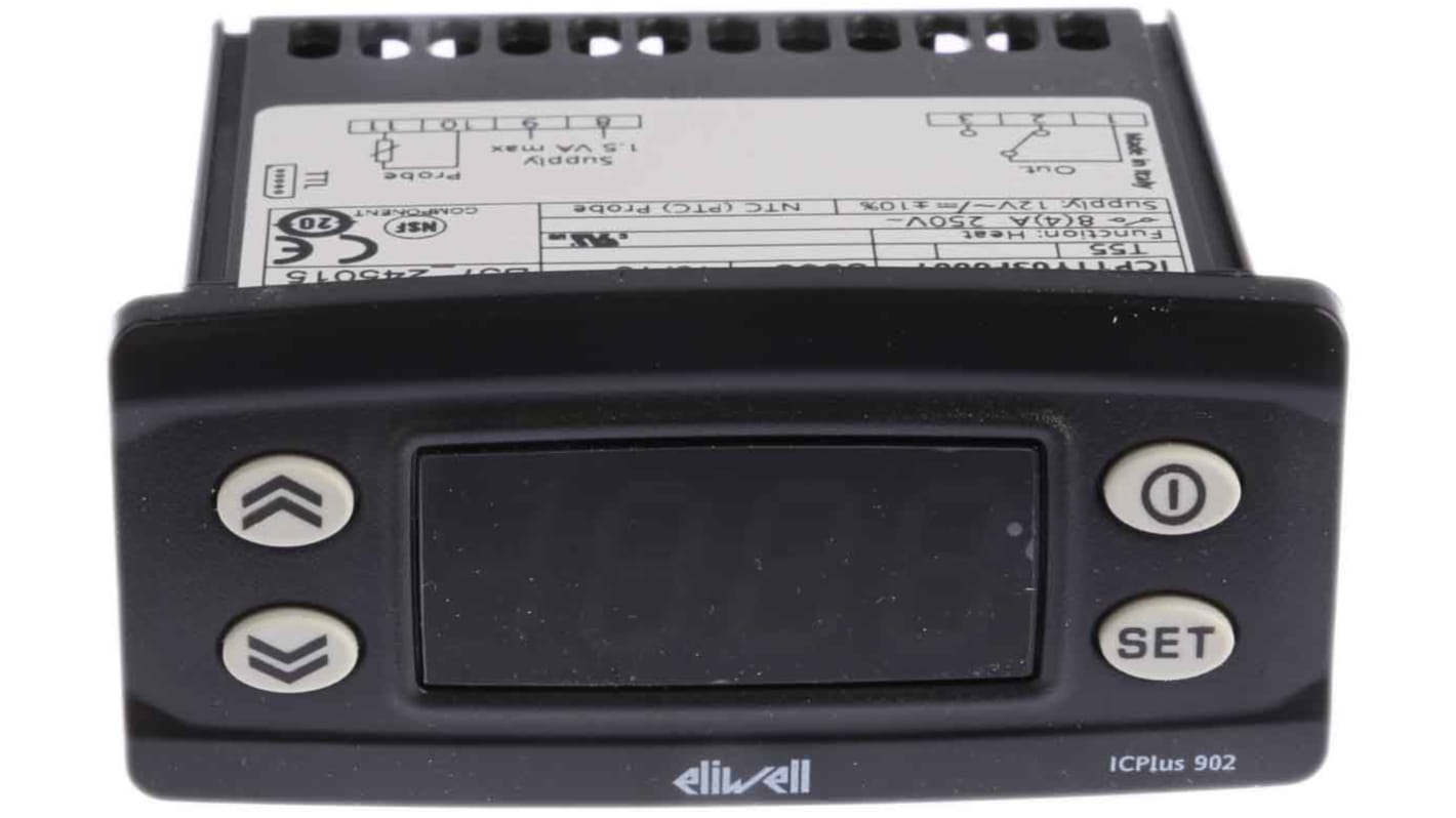 Rs-Online Regolatore di temperatura On/Off Eliwell ICPlus 12 V 74 x 32mm 1 uscita Relè