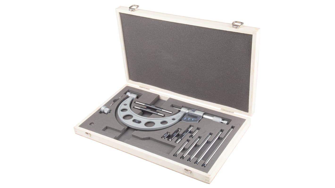 RS PRO Interchangeable Micrometer, Range 0 mm →158 mm, With UKAS Calibration