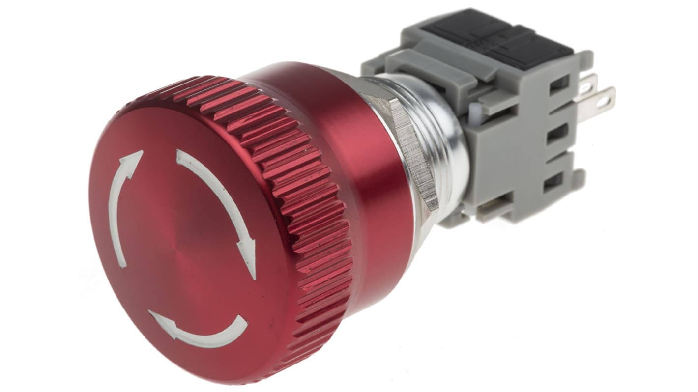 RS PRO Emergency Stop Push Button, Panel Mount, SPDT, IP65