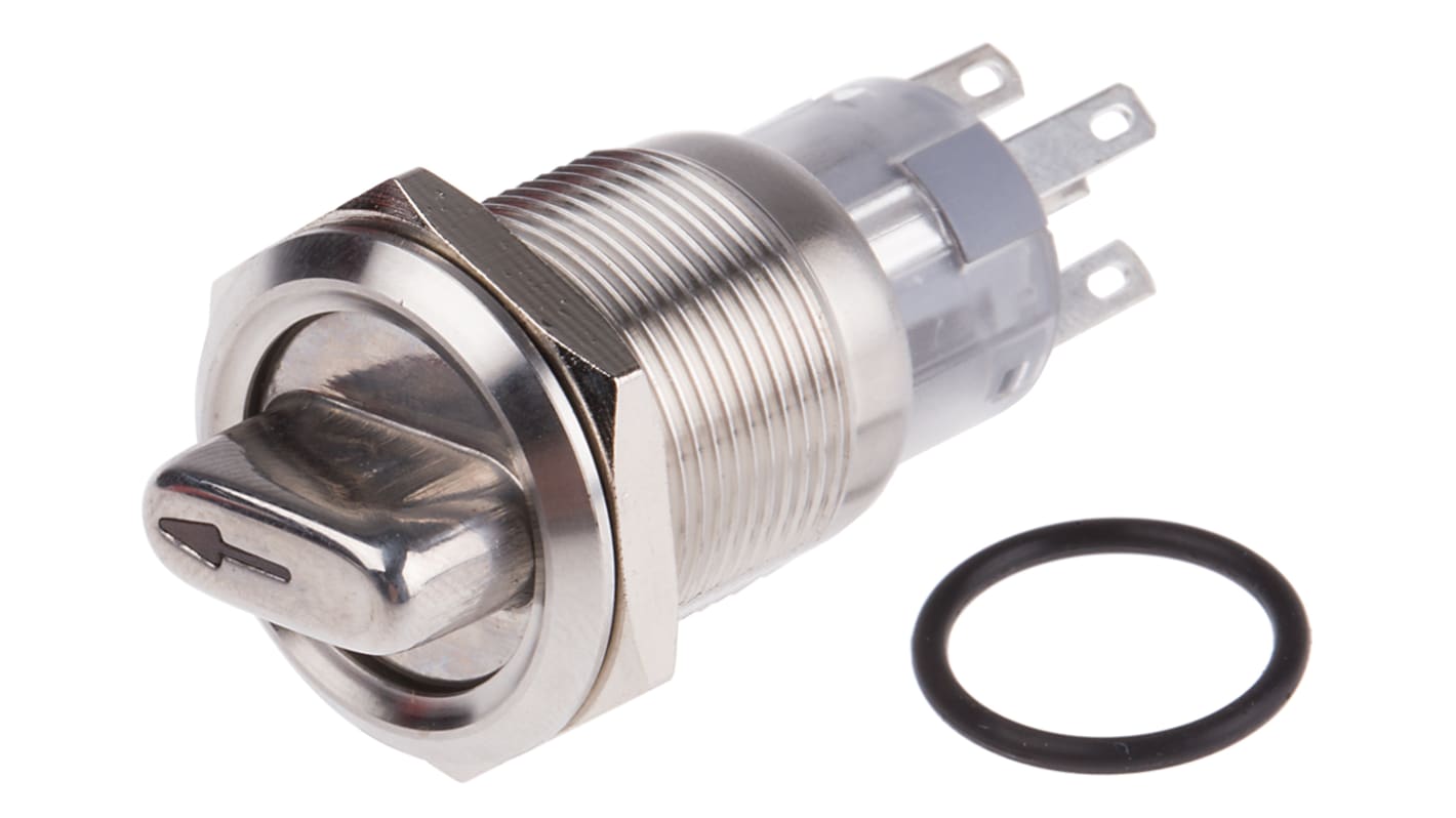 RS PRO Selector Switch - (on-on), Illuminated 2 Positions