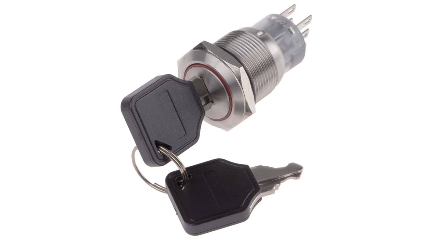 RS PRO IP40 Key Switch, DPDT, 5 A 2-Way