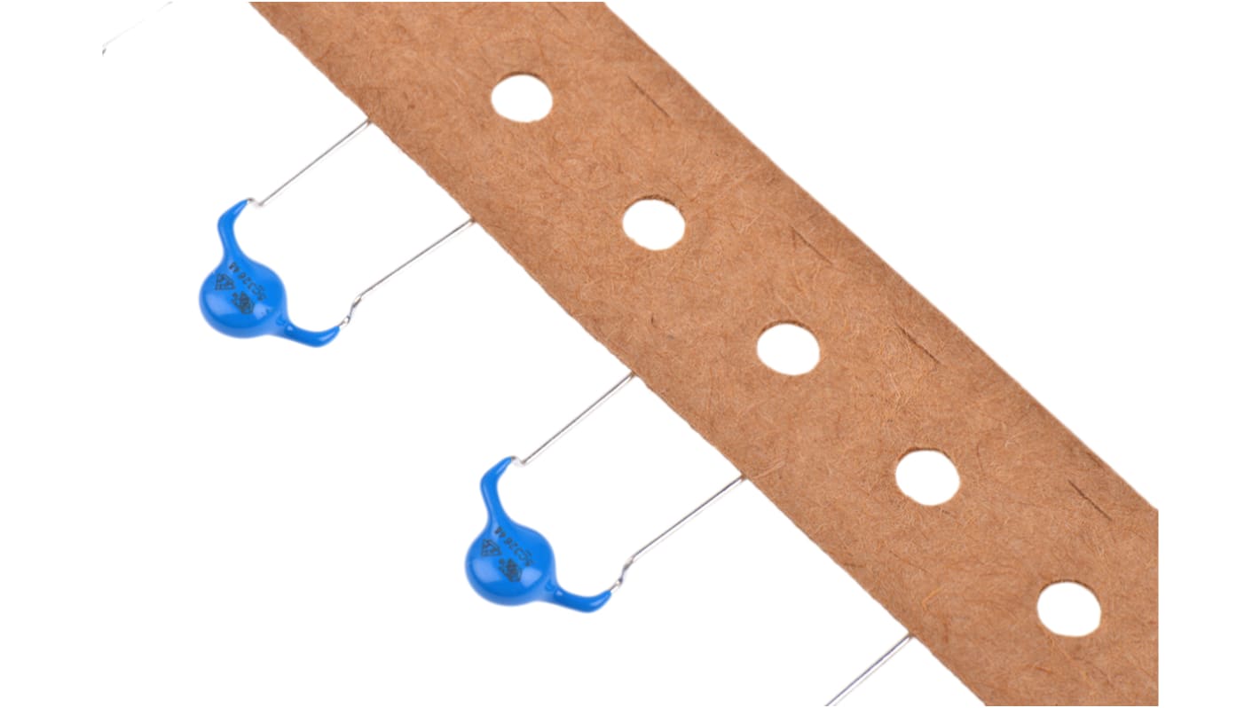 KEMET Single Layer Ceramic Capacitor SLCC 1.5nF 300V ac ±20% Y5V Dielectric, C900, Through Hole + 125°C Max Op. Temp.