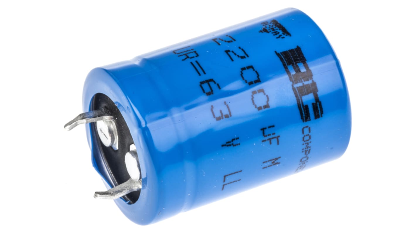 Vishay 2200μF Aluminium Electrolytic Capacitor 63V dc, Snap-In - MAL209018222E3