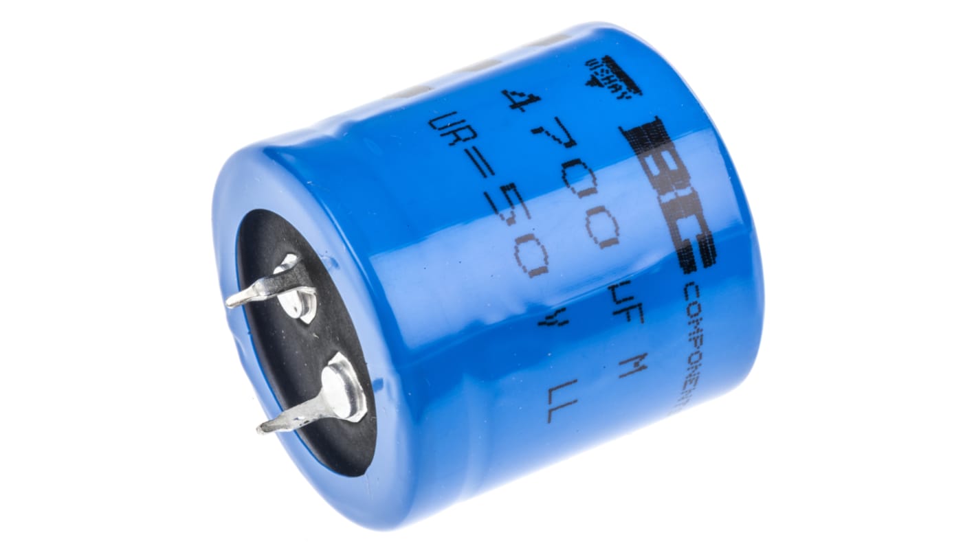 Vishay 4700μF Aluminium Electrolytic Capacitor 50V dc, Snap-In - MAL215831472E3