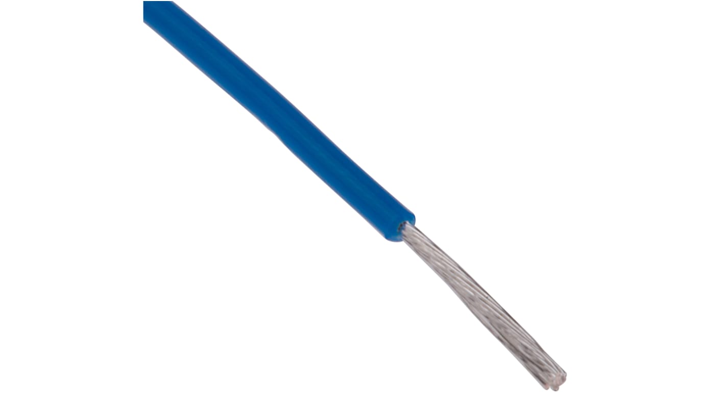 RS PRO Blue 0.13 mm² Hook Up Wire, 26 AWG, 19/0.1 mm, 100m, PTFE Insulation
