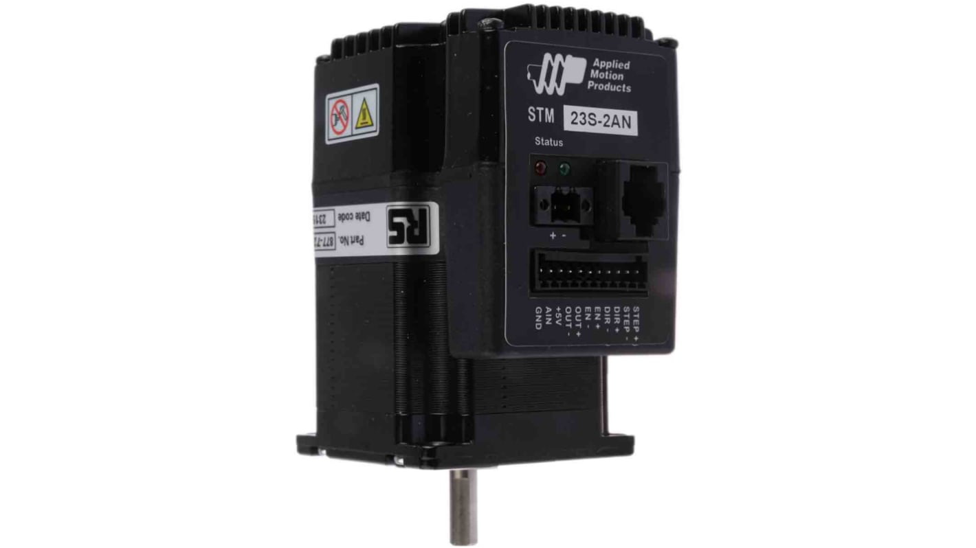 Motor paso a paso Applied Motion Systems serie STM, 12 → 70 V., 200 → 51.200 spm, Ø de eje 6.35mm