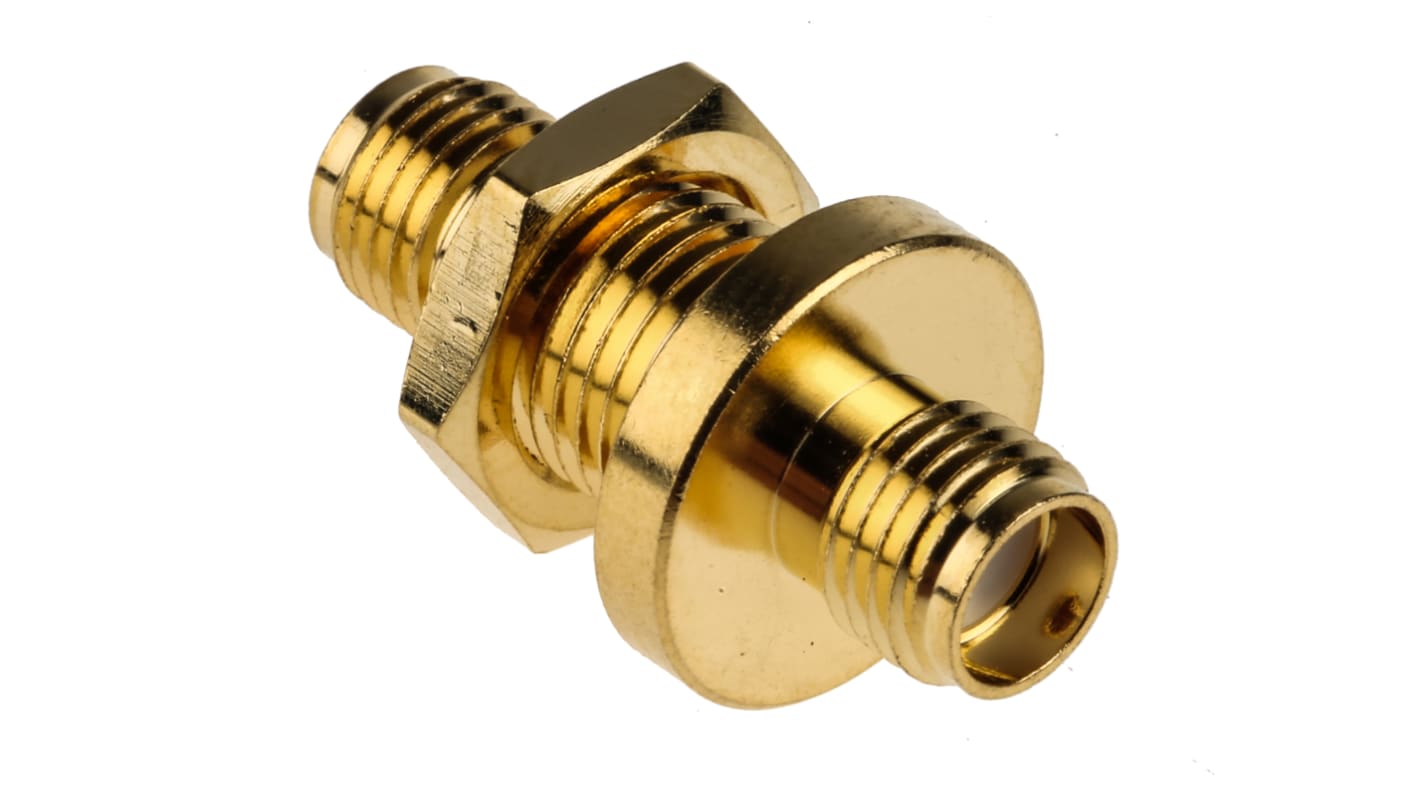 Adaptador de RF RS PRO 50Ω, Hembra Recta SMA a Hembra SMA, 18GHz Oro