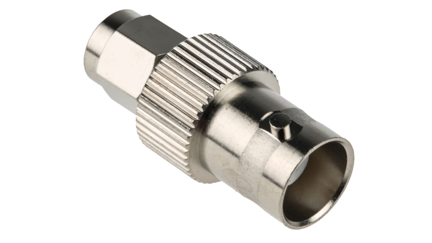 RS PRO Straight 50Ω RF Adapter SMA Plug to BNC Socket 4GHz