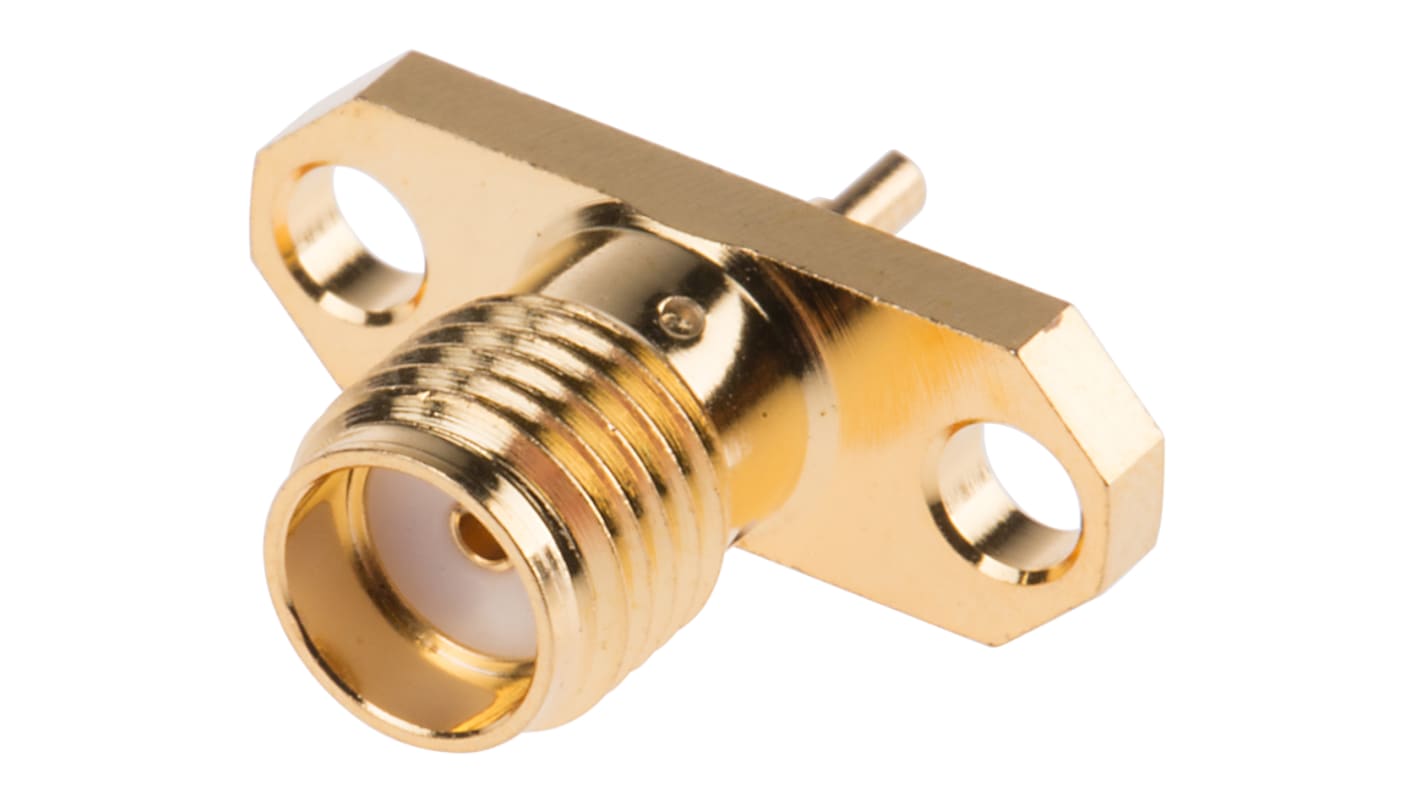 RS PRO, jack Flange Mount SMA Connector, 50Ω, Solder Termination, Straight Body