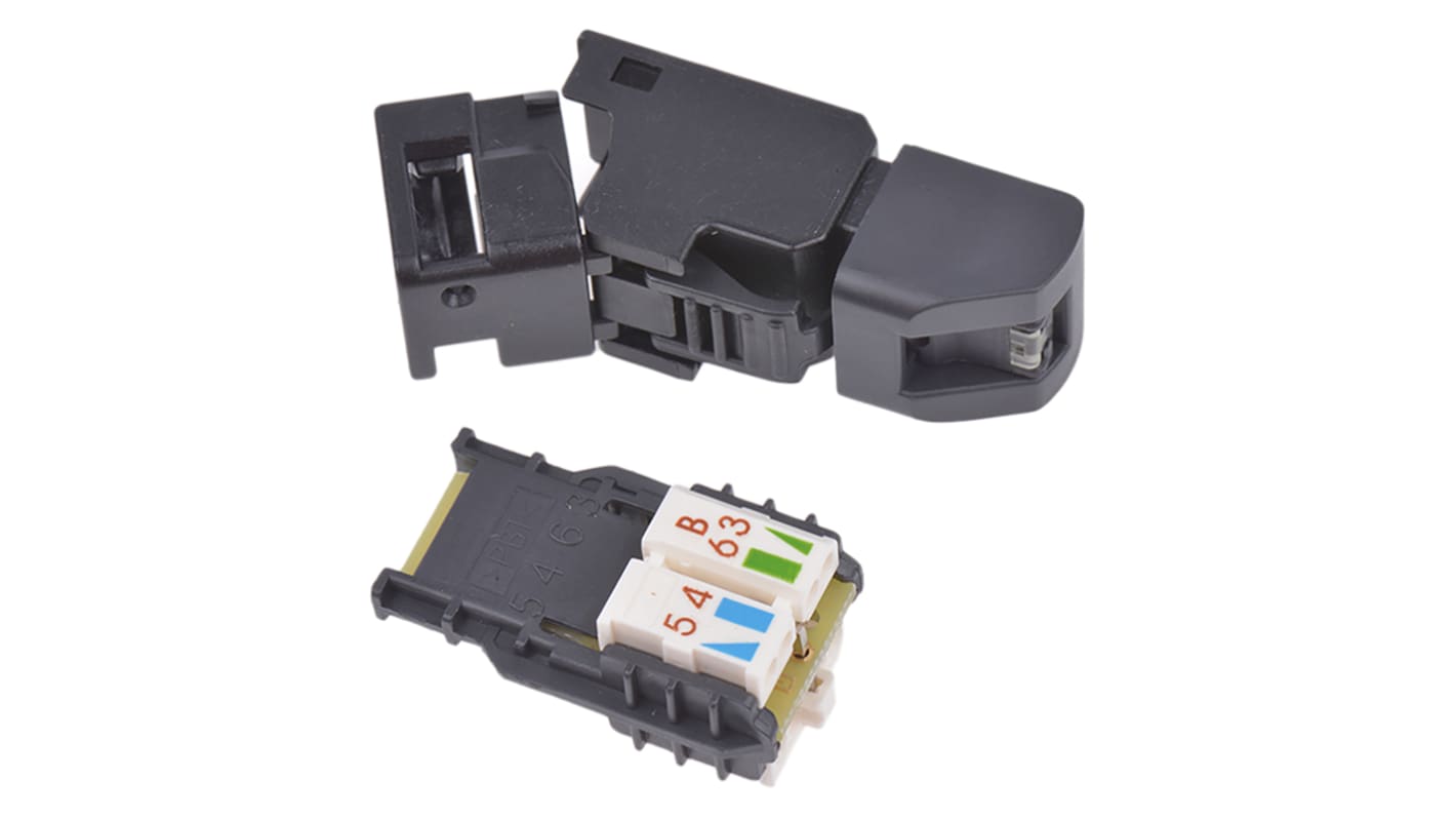 Telegartner UFP8 Series Male RJ45 Connector, Cable Mount, Cat6a Straight 8P8C -Way