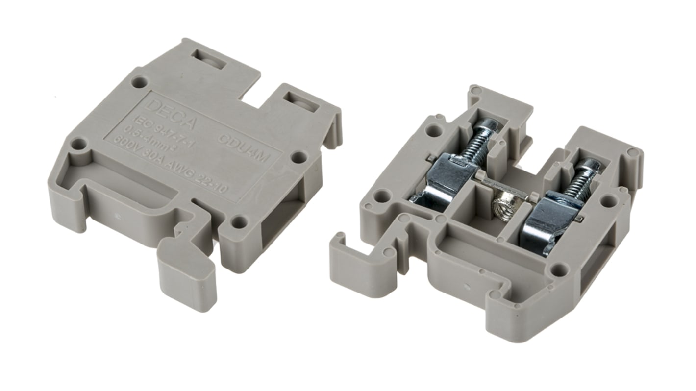 RS PRO, 4mm², Single-Level, Screw Termination