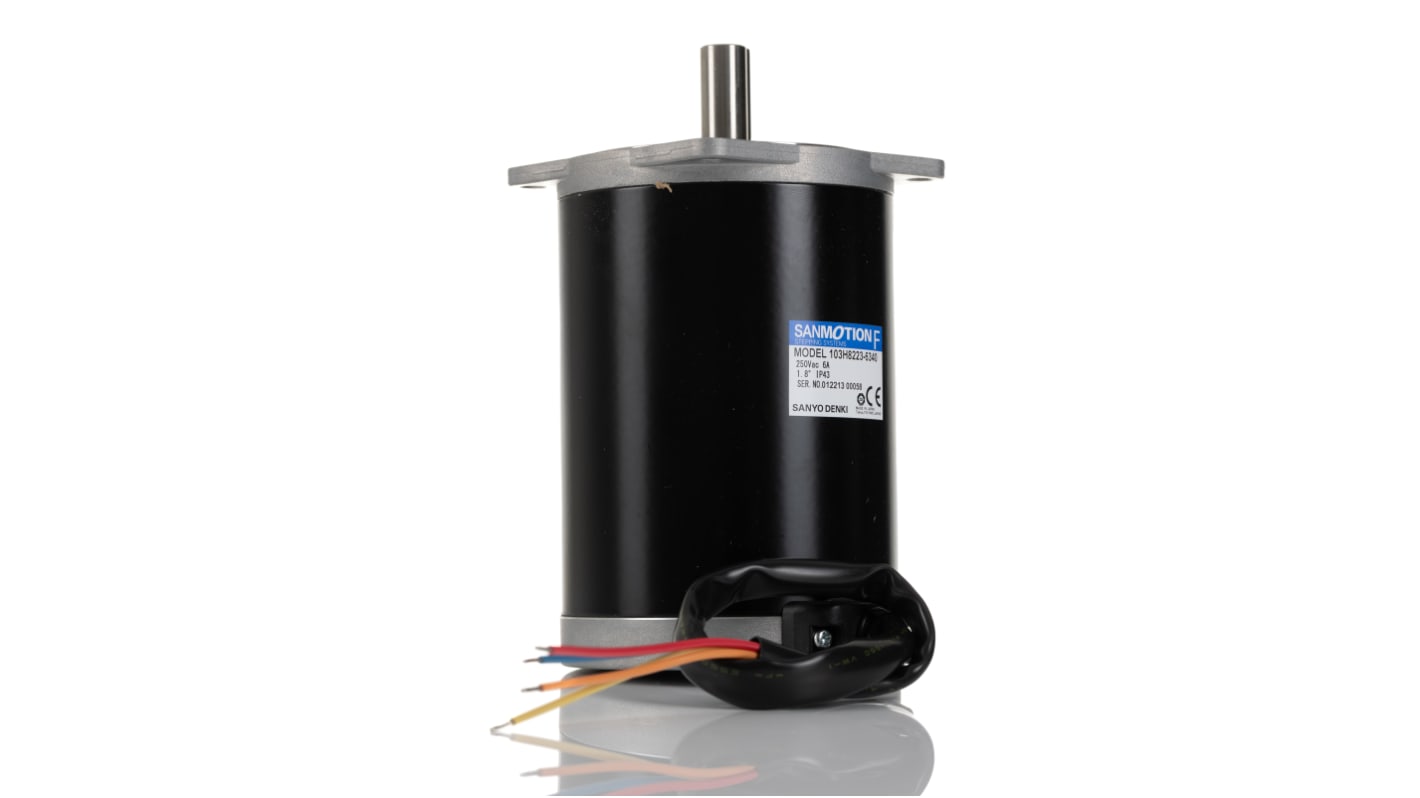 Sanyo Denki 103H8 Series Hybrid, Single Shaft Stepper Motor, 7.44Nm Torque, 100 V, 1.8°, 85.85 x 85.85mm Frame, 12mm