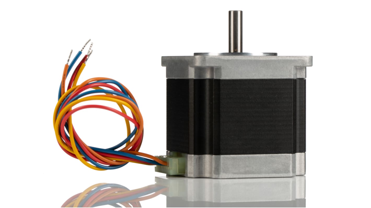 Sanyo Denki 103H7 Series Hybrid, Single Shaft Stepper Motor, 1.0Nm Torque, 24 V, 1.8°, 56 x 56mm Frame, 6.35mm Shaft