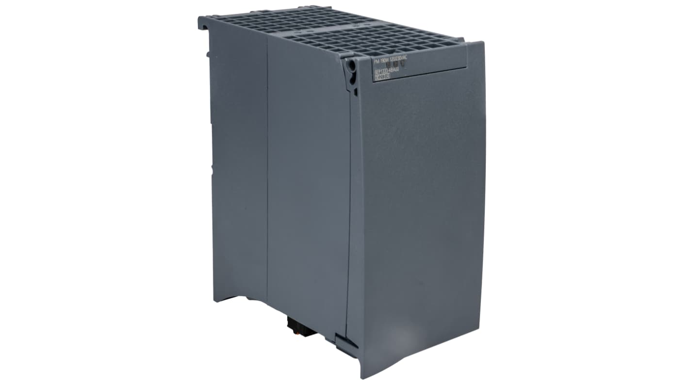 Siemens 开关模式导轨电源, 24V 直流 8A输出, 192W, 85 → 132V 交流输入, 单相, SIMATIC PM-1507系列