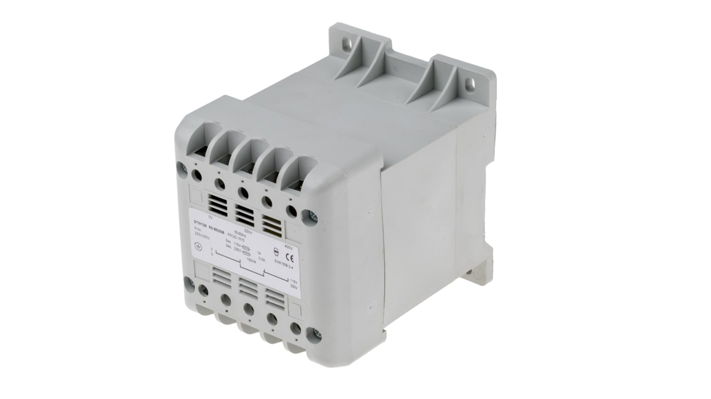 RS PRO 100VA DIN Rail Transformer, 400V ac Primary, 115V ac Secondary