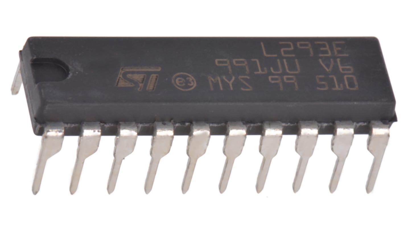 STMicroelectronics L293E,  Brushed Motor Driver IC, 36 V 1A 20-Pin, PowerDIP