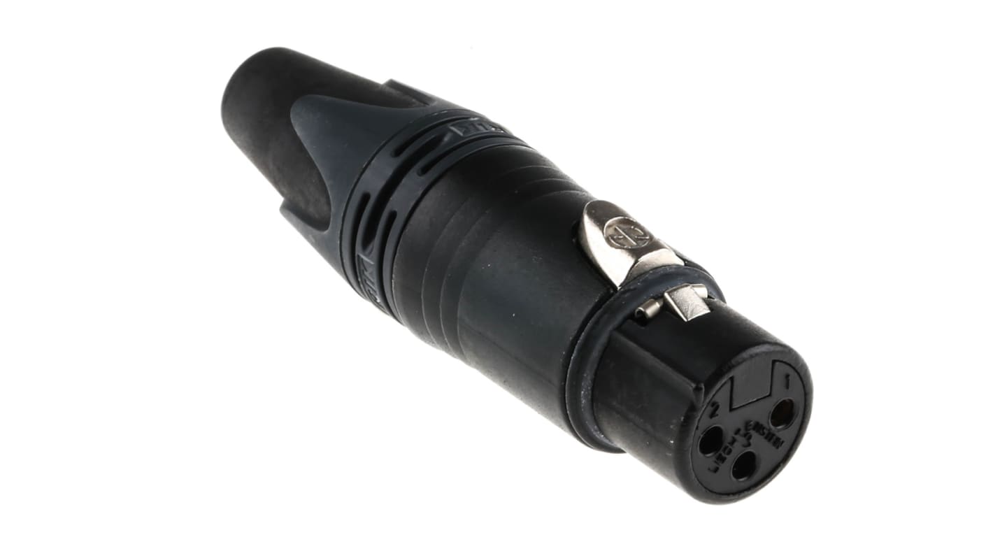 Neutrik Cable Mount XLR Connector, Female, <50 V, 3 Way, Au over Ni Plating
